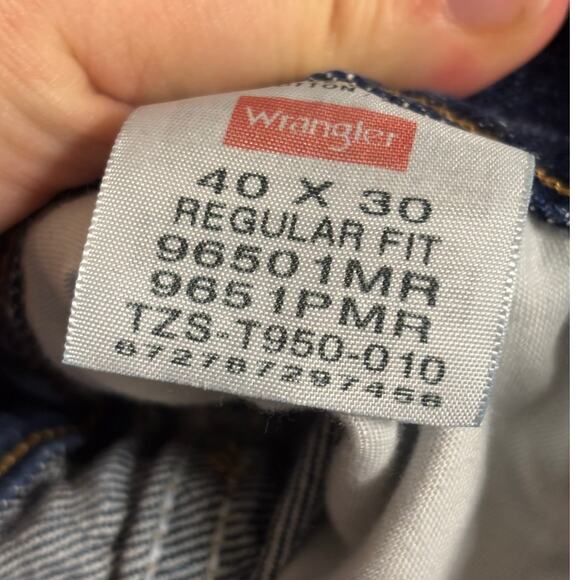 Wrangler Men's Size 40x30 Regular Fit Straight Leg Workwear Denim Jeans 96501MR - Picture 4 of 4